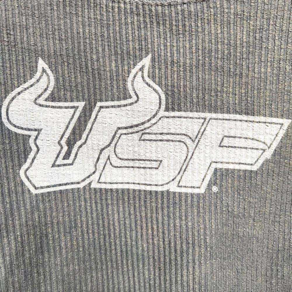 League Collegiate Wear USF Bulls Classic Corded Timber Crop Pullover - Picture 3 of 10